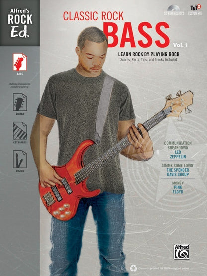 Alfreds Rock Ed Classic Rock Bass Vol 1 Book/CDrom