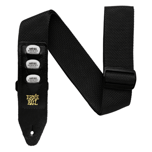 Ernie Ball Pick Holder Polypro Strap, Black