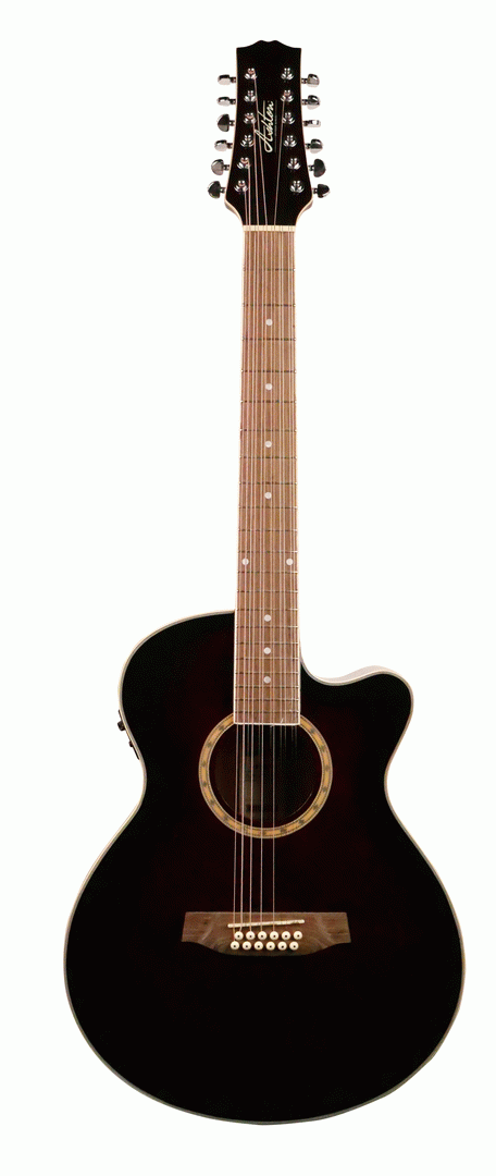The Ashton SL29/12CEQWRS 12 String Slimline Acoustic Guitar with Cutaway and EQ