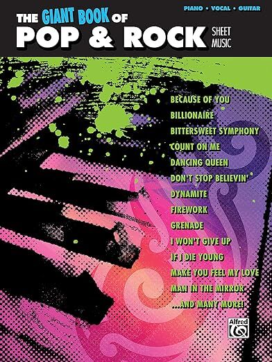 The Giant Book of Pop & Rock Sheet Music PVG - 250+ Pages for Piano, Vocal, and Guitar