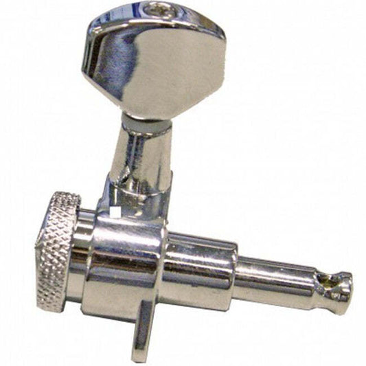 EAGLE 406C 6-in-line Chrome locking machine heads with diecast housing. 18:1 gear ratio. Made in Korea (6pk)