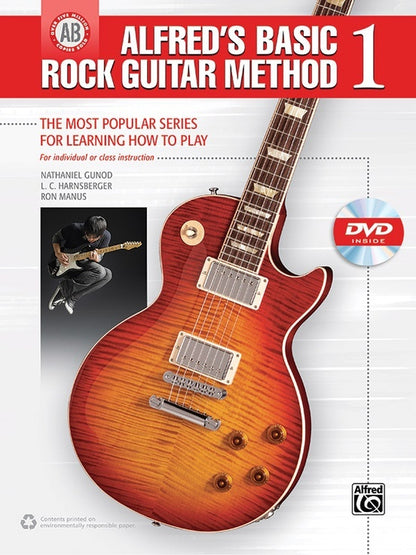 Alfreds Basic Rock Guitar Method 1 Book/DVD