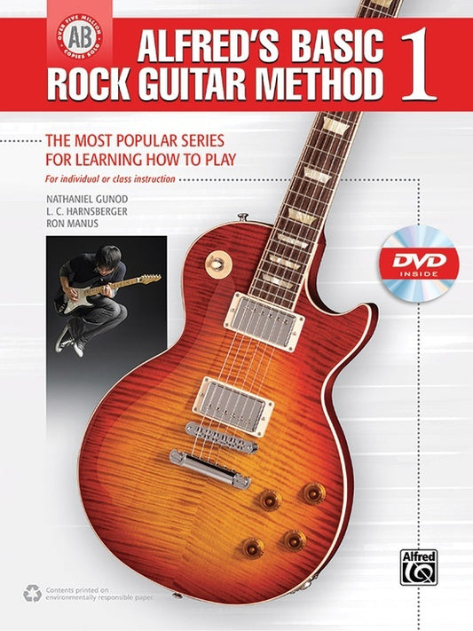 Alfreds Basic Rock Guitar Method 1 Book/DVD
