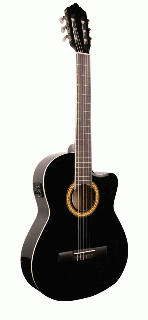 Ashton Cg44Ceqbk Classical Guitar With Cutaway And Eq — view 2