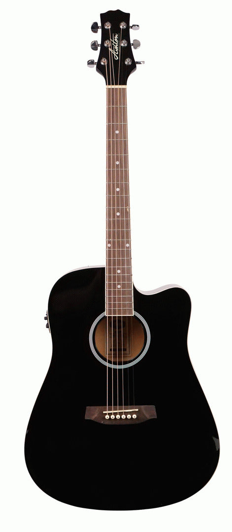 Ashton D20SCEQBK Dreadnought Solid Top And Eq