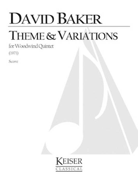 Baker - Theme And Variations For Woodwind Quintet (Pod) Score/Parts