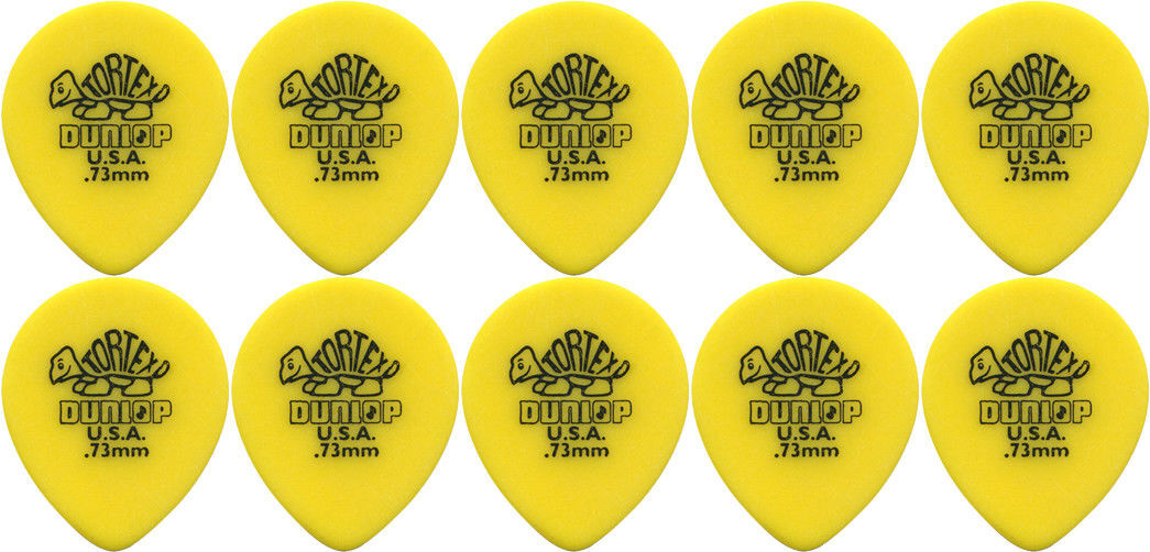 10 x Jim Dunlop Tortex Tear Drop .73MM Gauge Guitar Picks Teardrop 413R