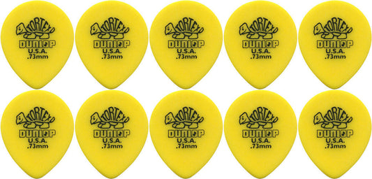 10 x Jim Dunlop Tortex Tear Drop .73MM Gauge Guitar Picks Teardrop 413R