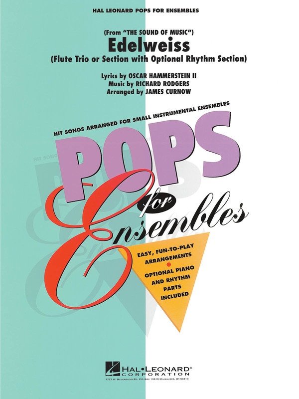 Rodgers & Hammerstein: Edelweiss — Flute Ensemble Score & Parts, Pops for Ensembles Level 2.5 (Hal Leonard)