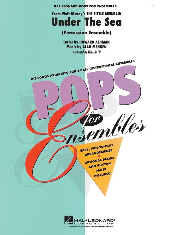Under the Sea Percussion Ensemble Score Disney Hal Leonard 2.5