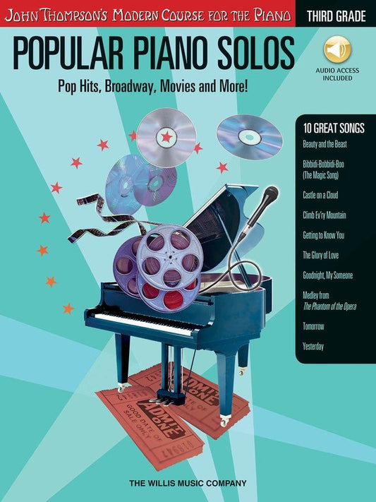 Popular Piano Solos Grade 3 — Book/Online Audio, John Thompson's Modern Course (Willis Music)
