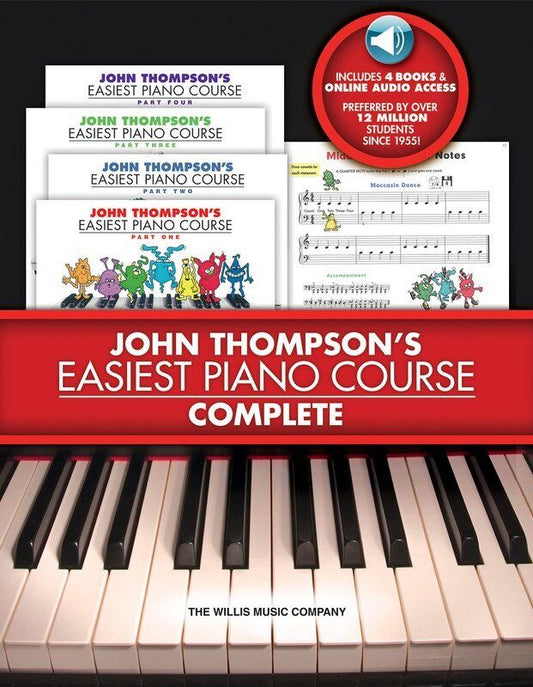 John Thompson's Easiest Piano Course Complete Books 1-4 Box Set (US Edition)