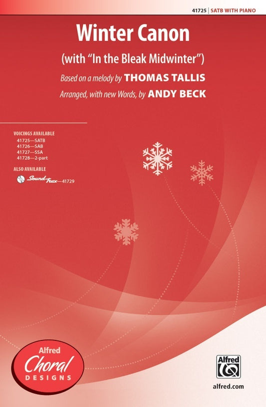 Winter Canon SATB Choral Sheet Music