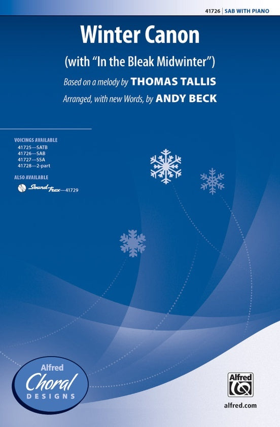 Winter Canon SAB Choral Sheet Music