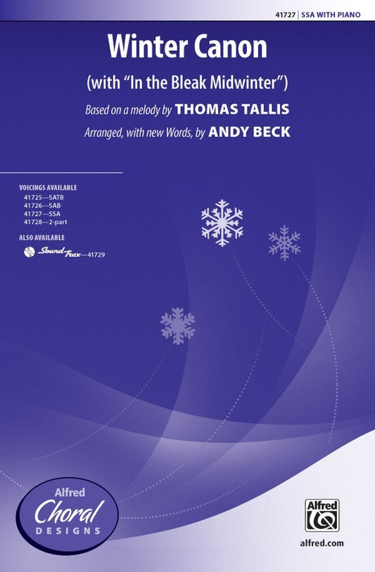 Winter Canon SSA Choral Sheet Music