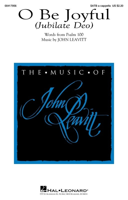 O Be Joyful Satb A Cappella Octavo