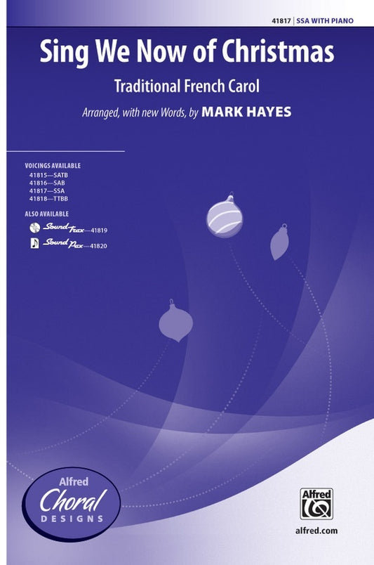 Sing We Now of Christmas SSA Choral Sheet Music