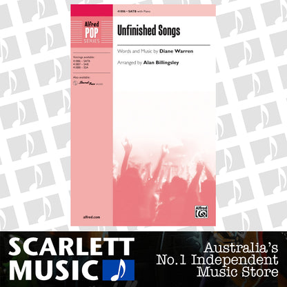 Unfinished Song SATB Choral Sheet Music — view 2