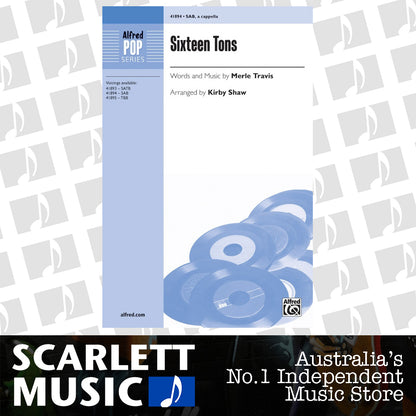 Sixteen Tons SAB Choral Sheet Music — view 2