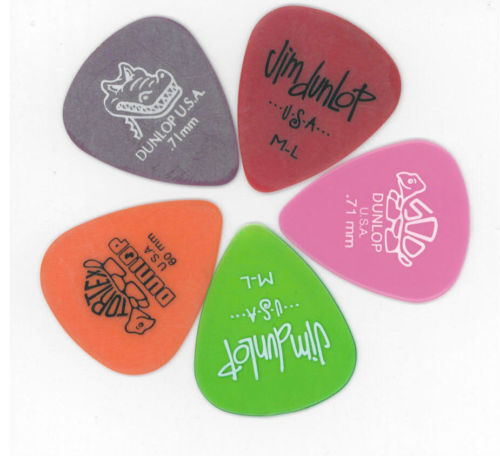 10 x Jim Dunlop MIXED Medium Light Guitar Picks Starter Set / Beginner