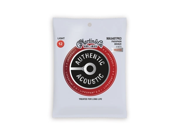 Martin Strings : Authentic Treated 3 Packs Light 92/8
