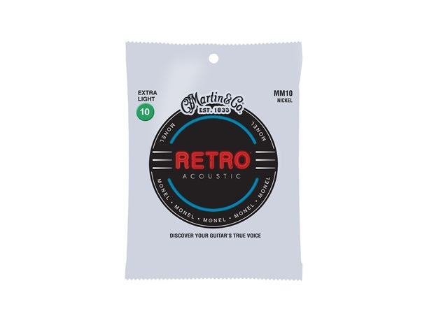 Martin Strings : Martin Retro Strings Extra Light Monel 10-47