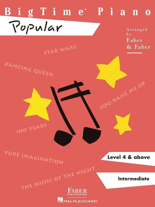 Big Time Piano Popular Level 4 by Faber Piano Adventures - 40 Pages, Piano Solo Collection of 11 Hits
