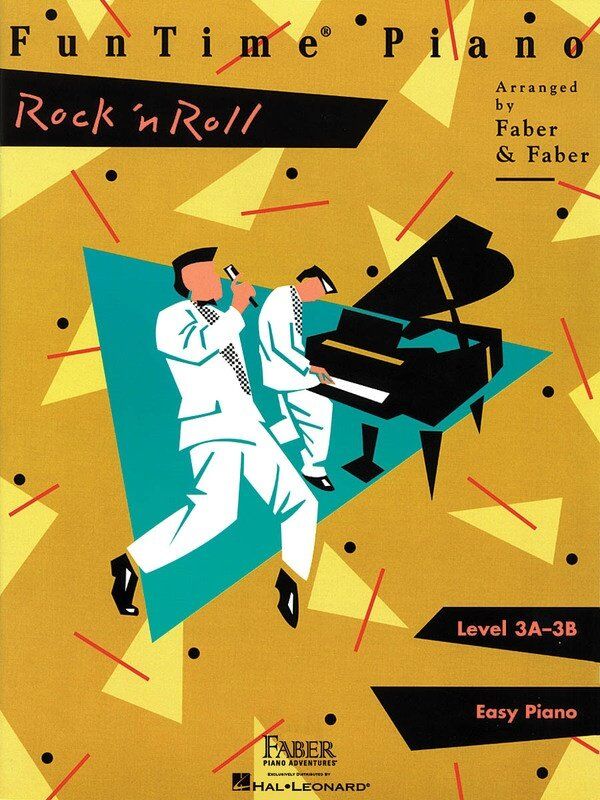 FunTime Piano Rock 'n Roll Level 3A - 3B by Faber Piano Adventures, 32 Pages, Early Intermediate Piano Solo Collection