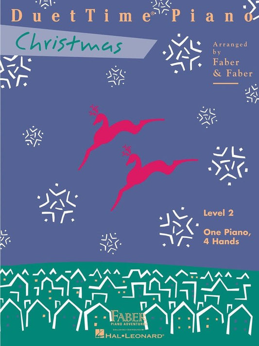 DuetTime Piano Christmas Level 2 - 8 Christmas Duets for Piano in C Major, G Major, D Minor, 32 Pages, Faber Piano Adventures