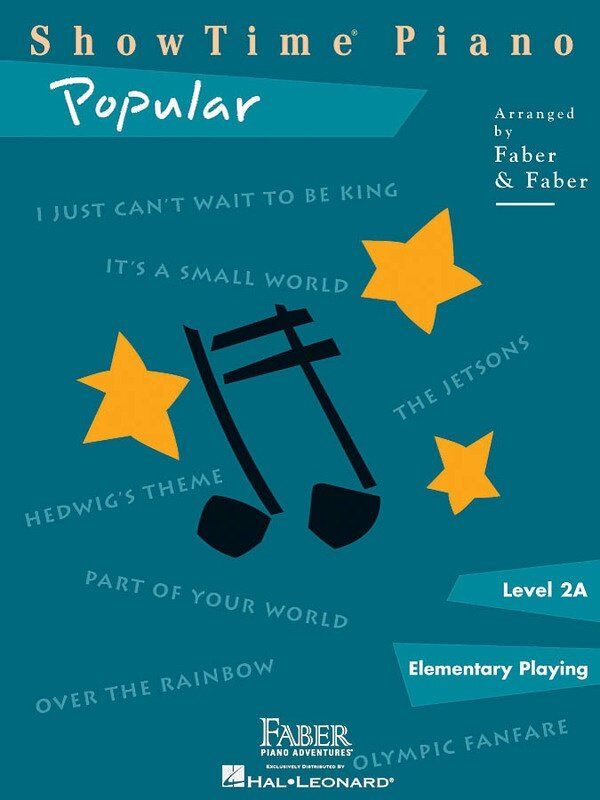 ShowTime Piano Popular Level 2A by Faber Piano Adventures - 24 Pages, Piano Solo, Includes Classic Pieces like Happy Birthday and Over the Rainbow