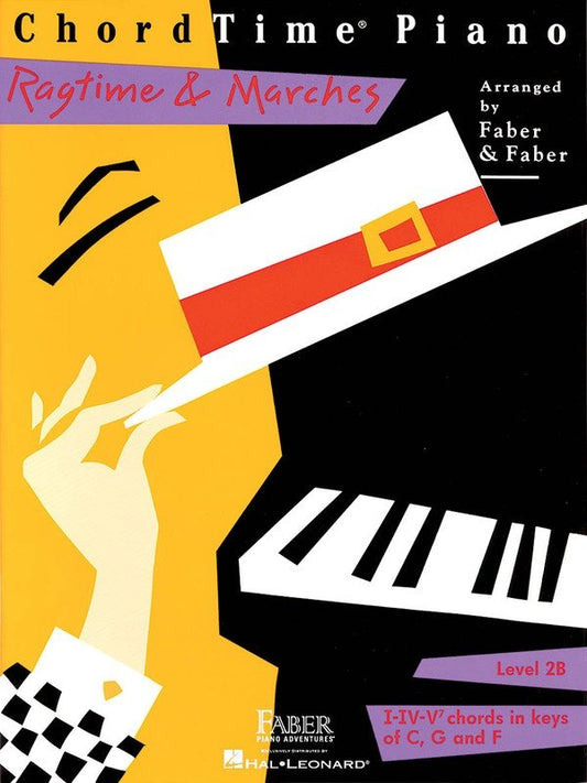 ChordTime Piano Ragtime and Marches Level 2B by Faber Piano Adventures, 28 Pages