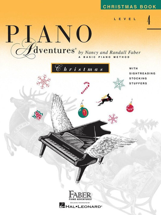 Piano Adventures Level 4 Christmas Book by Faber, 32 Pages