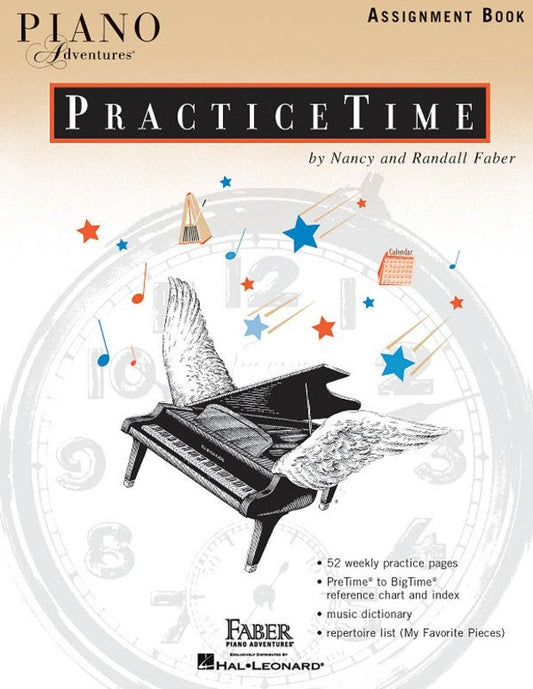 Piano Adventures PracticeTime Assignment Book, 64 Pages, Faber Piano Adventures Series