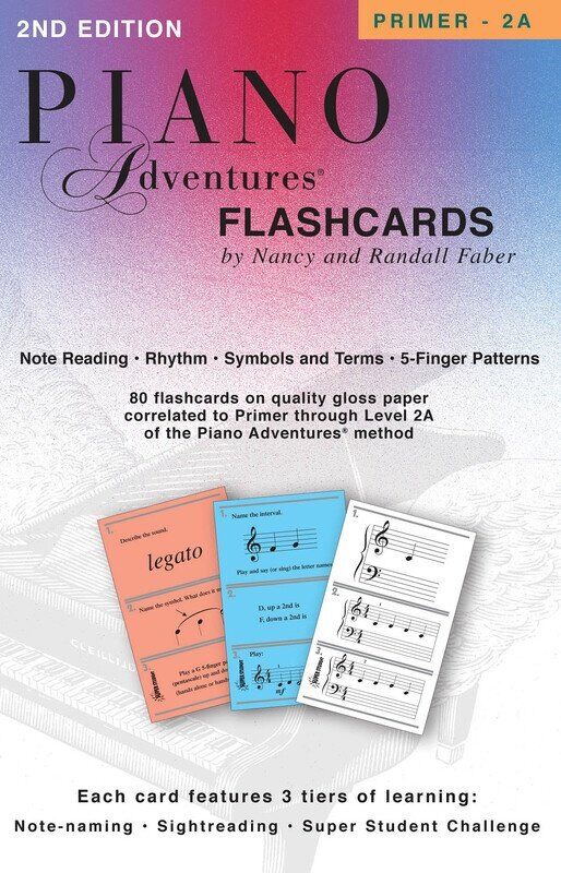 Piano Adventures Flashcards in a Box - 80 Color Note & Sightreading Exercises