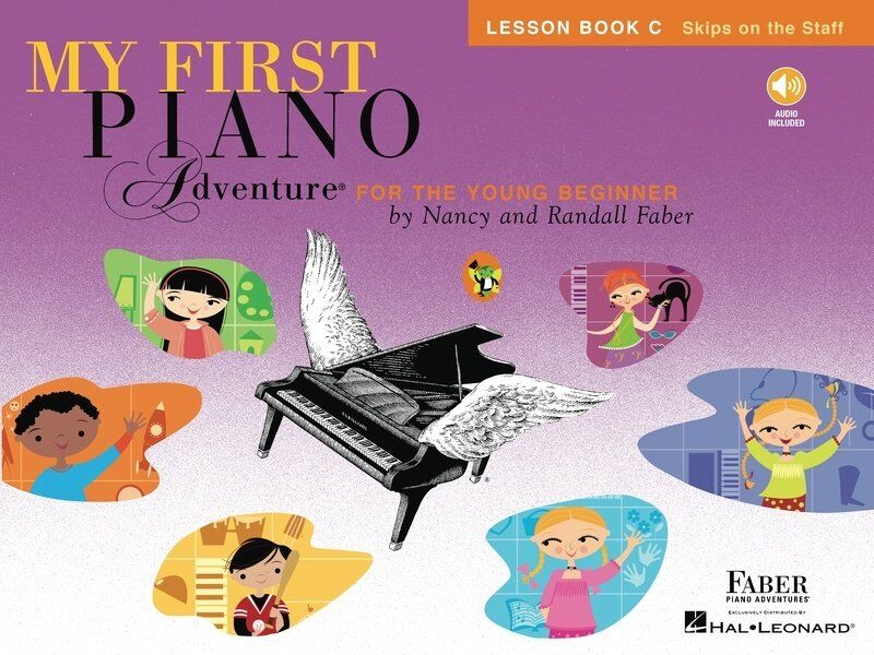 My First Piano Adventure Lesson Book C by Faber Piano Adventures, 72 Pages, Introduction to Skips, Piano Method for Young Beginners