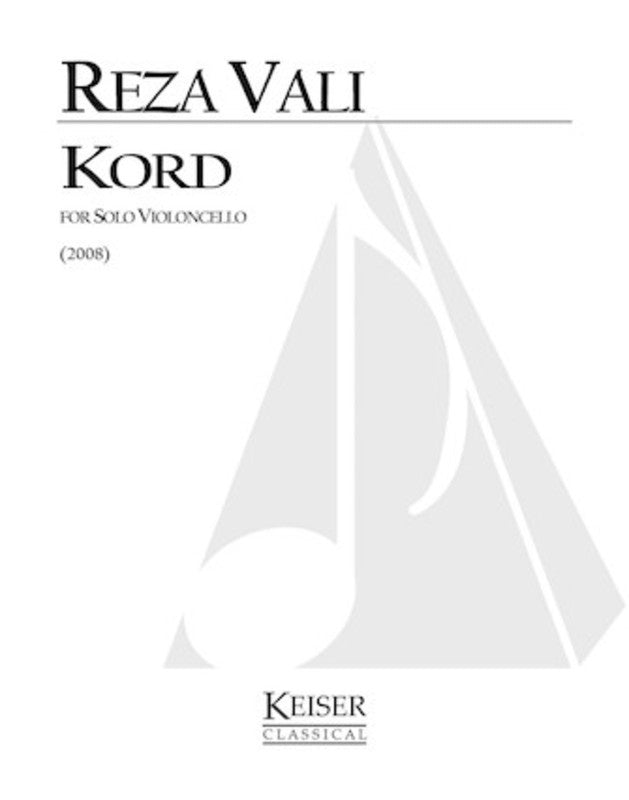 Vali - Kord Calligraphy No 9 For Solo Cello (Pod) Softcover Book (Cello)