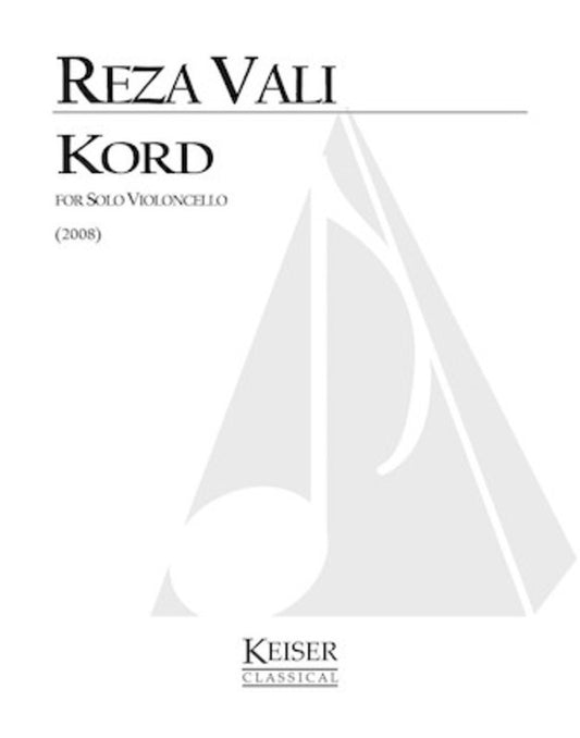 Vali - Kord Calligraphy No 9 For Solo Cello (Pod) Softcover Book (Cello)