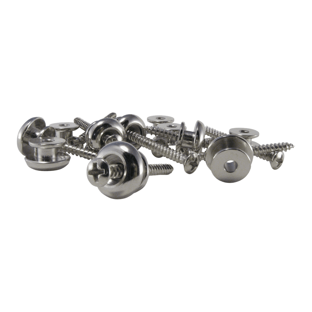 Ernie Ball Nickel Plated Brass Strap Buttons bag of 12