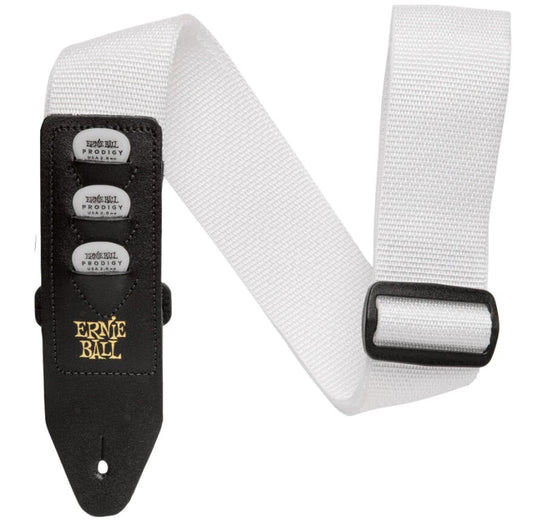 Ernie Ball Pickholder Polypro Strap - White