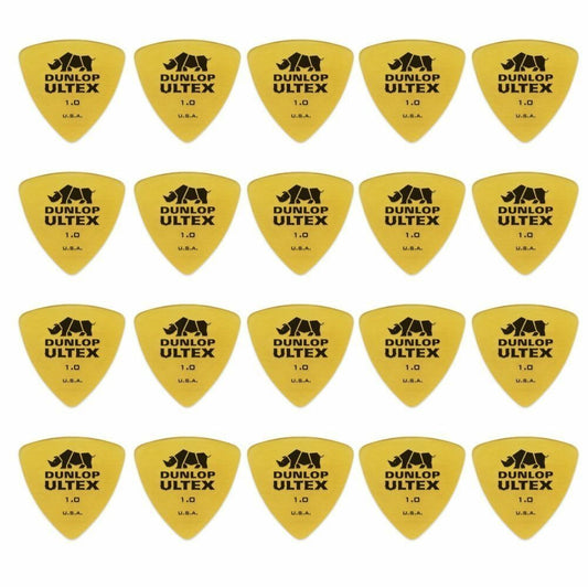 20 x Jim Dunlop Ultex Triangle 1.00MM Gauge Guitar Picks 426R Bass
