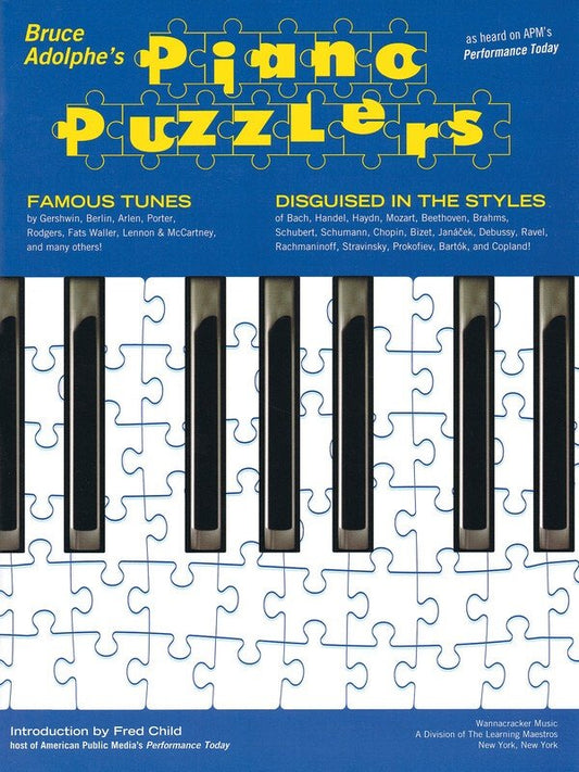 Bruce Adolphe - Piano Puzzlers Piano Solos - 56 Pages, Piano Solo Format, Includes 32 Tunes & Composer Styles