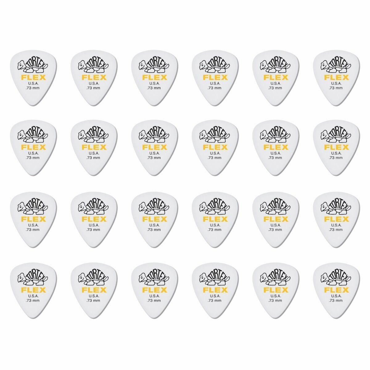 24 x Dunlop Tortex FLEX 0.73MM Gauge Guitar Picks 428R Plectrums