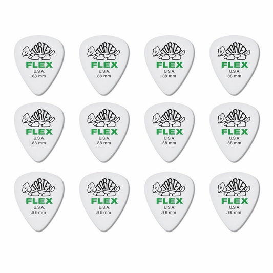 12 x Dunlop Tortex FLEX 0.88MM Gauge Guitar Picks 428R Plectrums