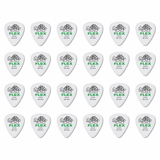24 x Dunlop Tortex FLEX 0.88MM Gauge Guitar Picks 428R Plectrums