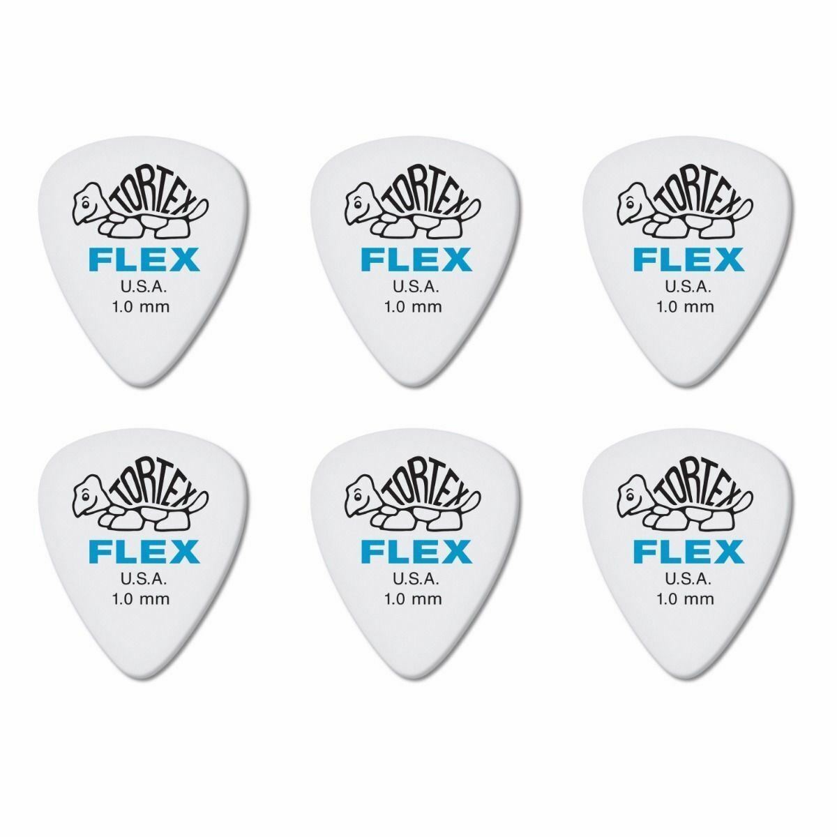 6 x Dunlop Tortex FLEX 1.00MM Gauge Guitar Picks 428R Plectrums