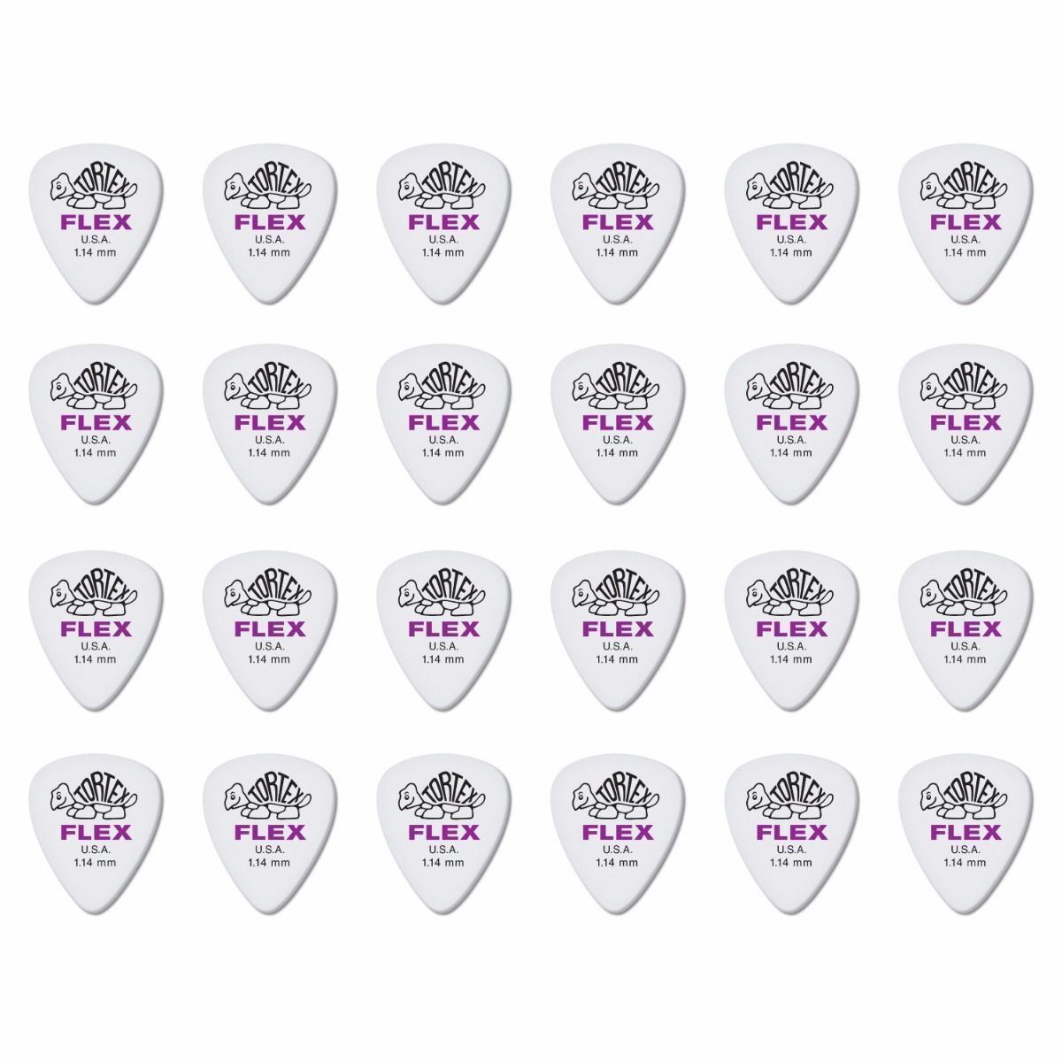 24 x Dunlop Tortex FLEX 1.14MM Gauge Guitar Picks 428R Plectrums