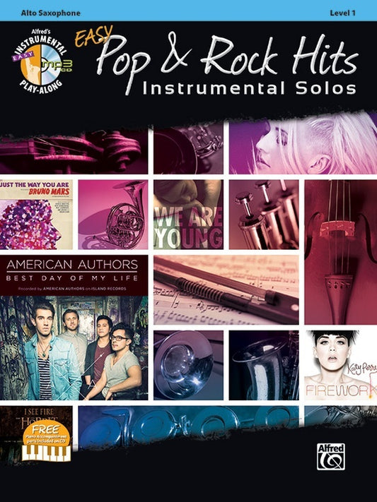 Easy Pop & Rock Hits Solos Alto Sax Book/CD
