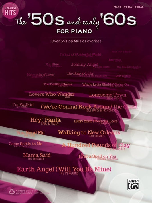 Greatest Hits The 50s And Early 60S For Piano