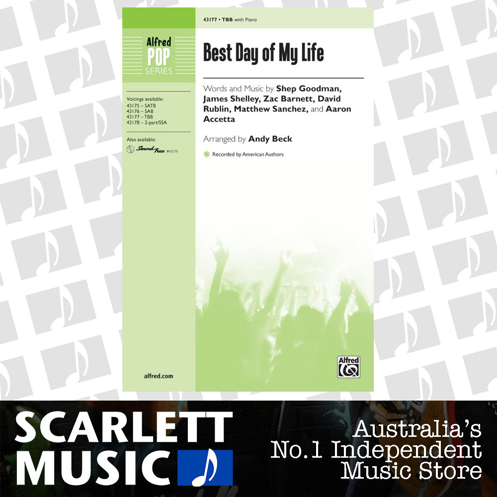 Best Day of My Life TTBB Choral Sheet Music — view 2