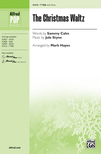 The Christmas Waltz TTBB Choral Sheet Music for Male Voices